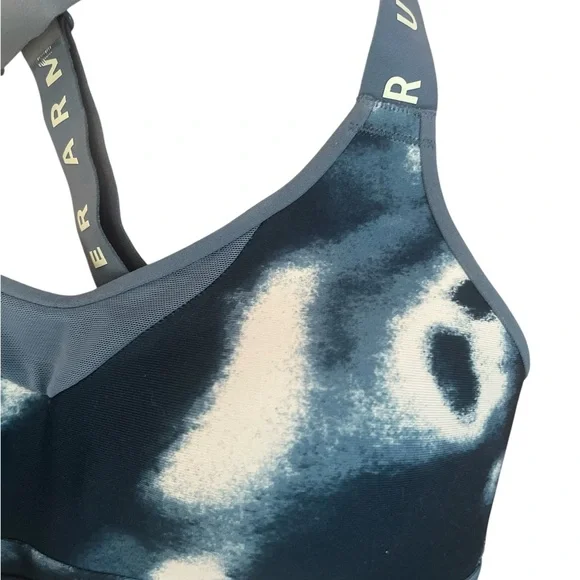 Under Armour Teal and Blue Patterned Cross Back Sports Bra - Picture 4 of 10